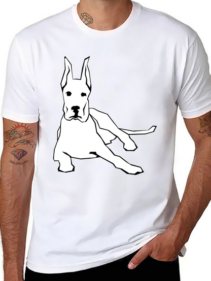 Camiseta Negra con Diseño de Gran Danés