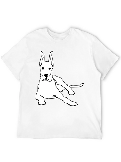 Camiseta Negra con Diseño de Gran Danés