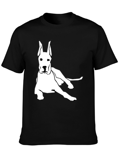 Camiseta Negra con Diseño de Gran Danés