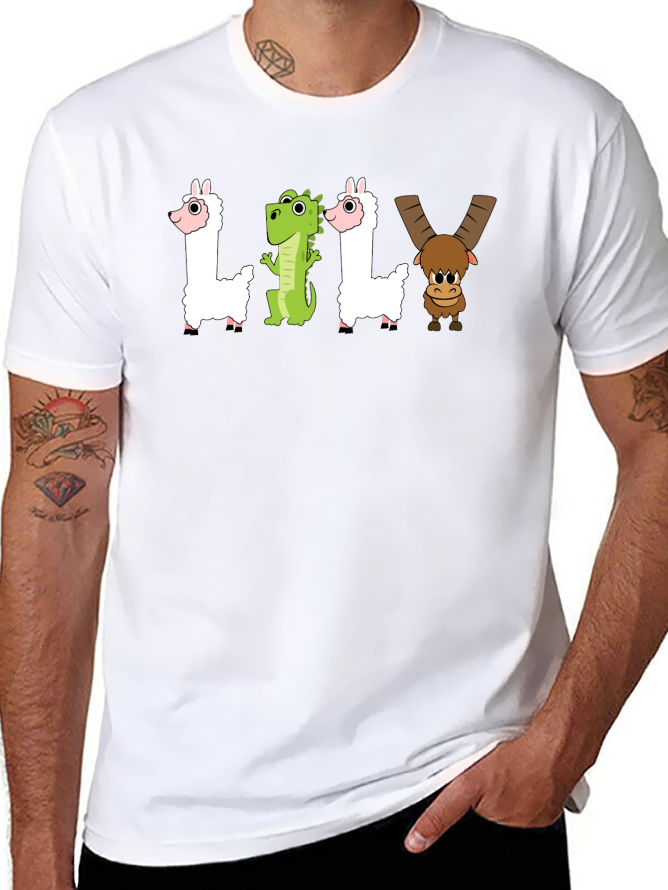 Camiseta Negra LILY Animales Divertidos