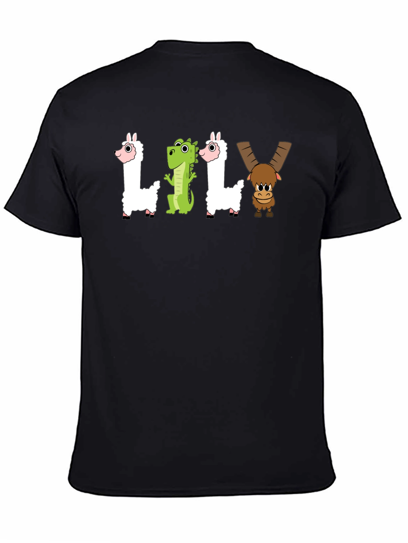 Camiseta Negra LILY Animales Divertidos