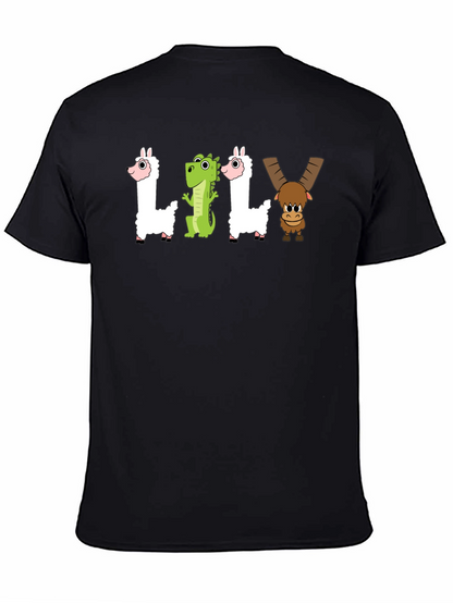 Camiseta Negra LILY Animales Divertidos