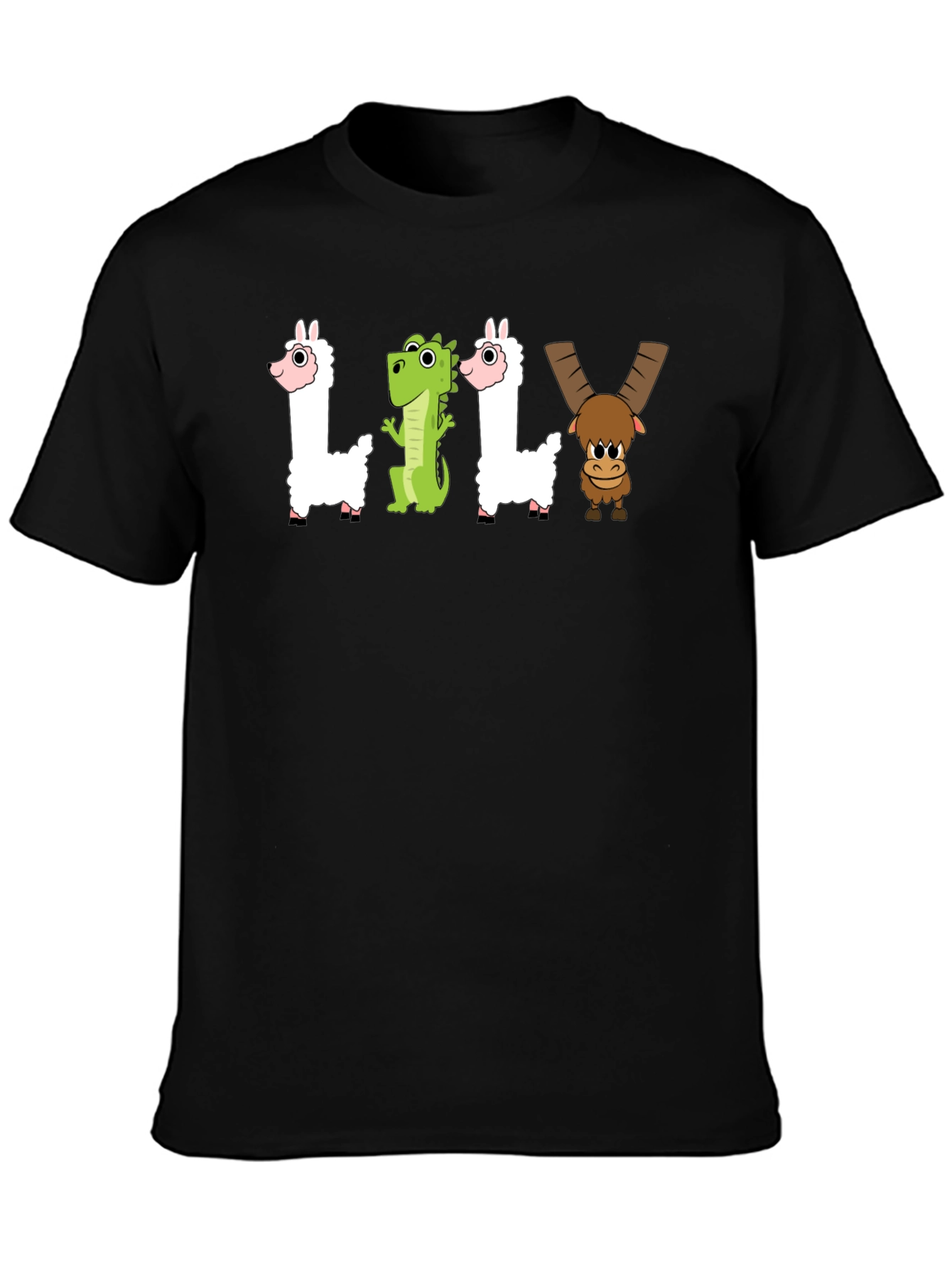Camiseta Negra LILY Animales Divertidos