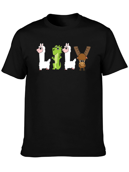 Camiseta Negra LILY Animales Divertidos