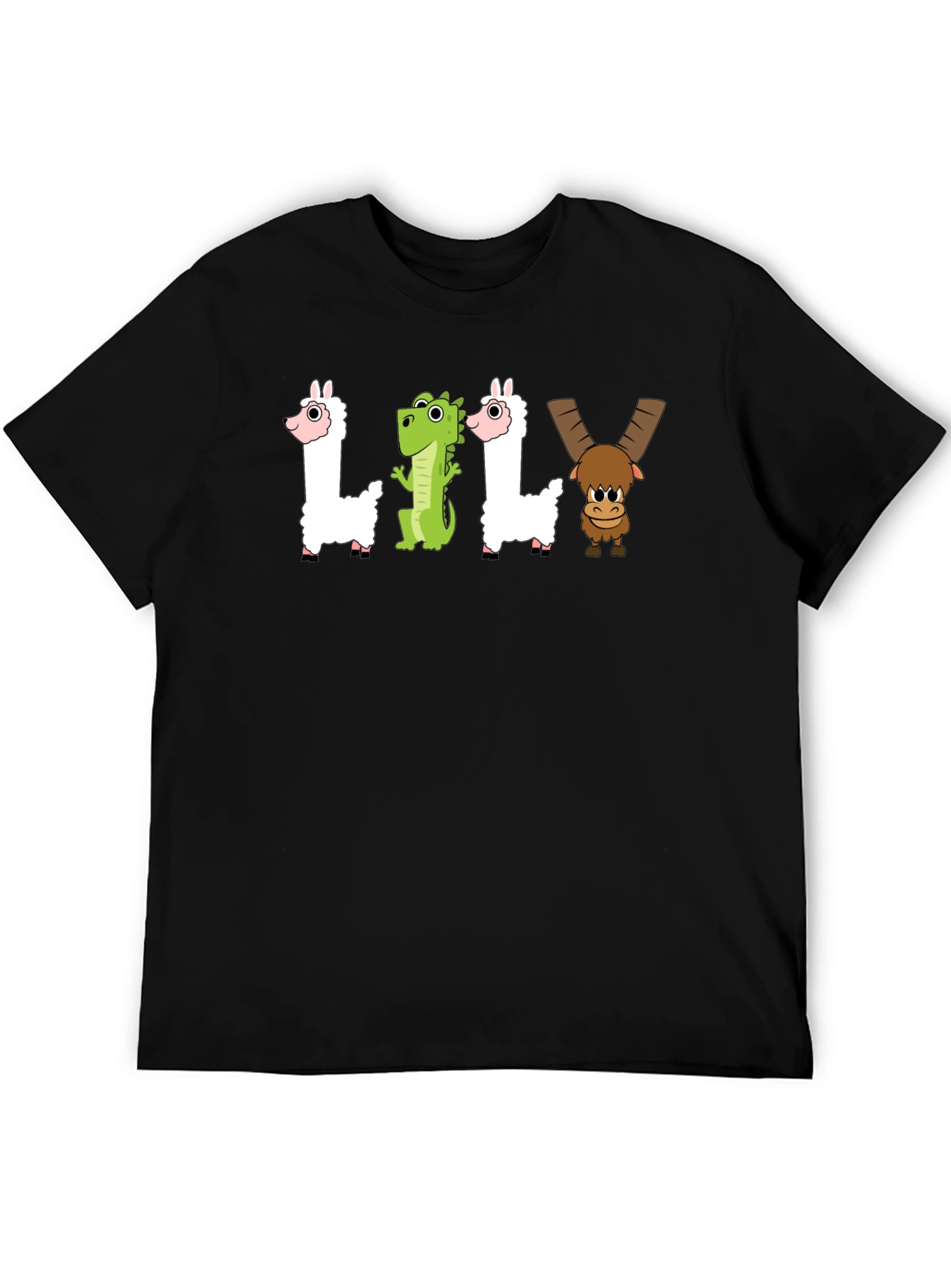 Camiseta Negra LILY Animales Divertidos