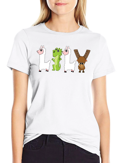 Camiseta Negra LILY Animales Divertidos