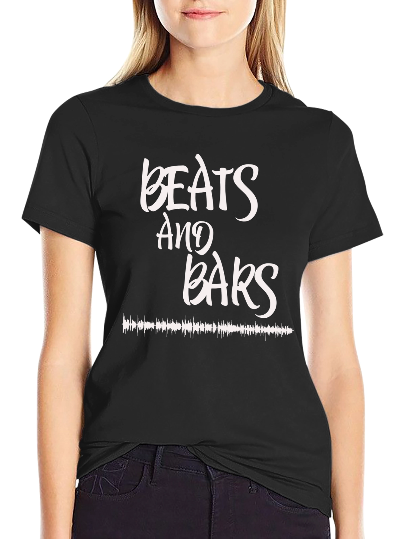 Camiseta Negra Beats and Bars Estilo Urbano