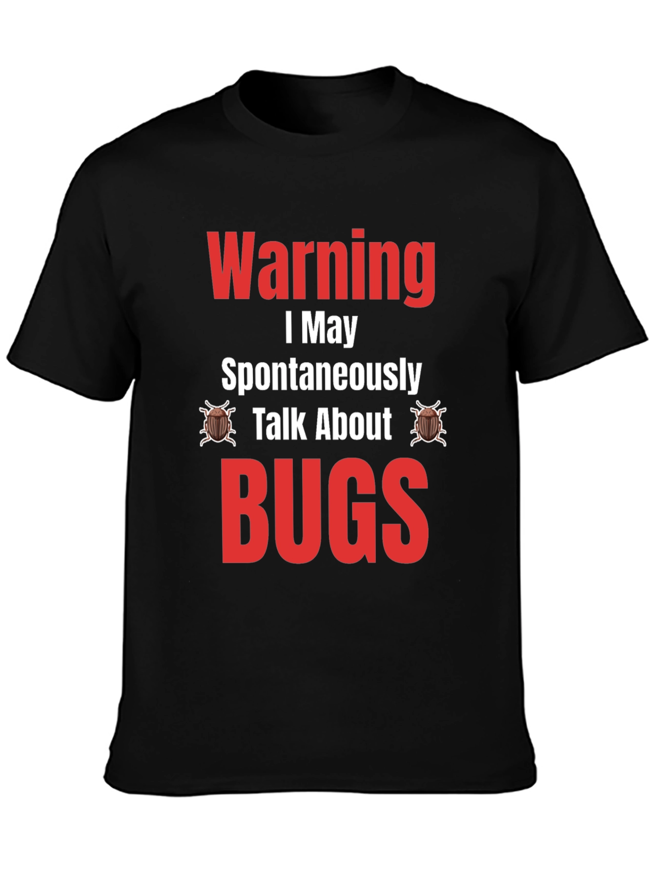 Camiseta Negra - Warning: Puedo Hablar de BUGS