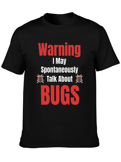 Camiseta Negra - Warning: Puedo Hablar de BUGS