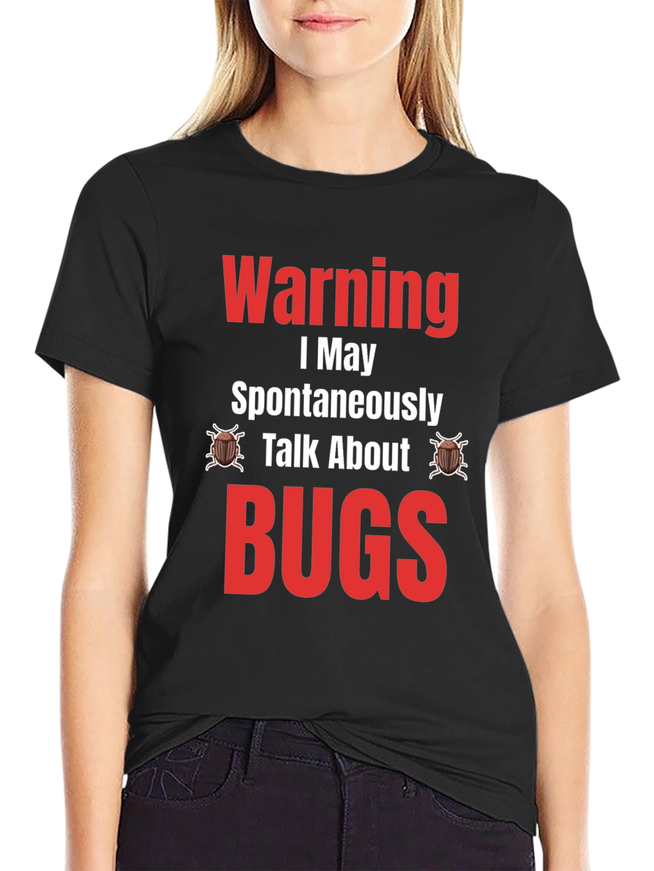 Camiseta Negra - Warning: Puedo Hablar de BUGS