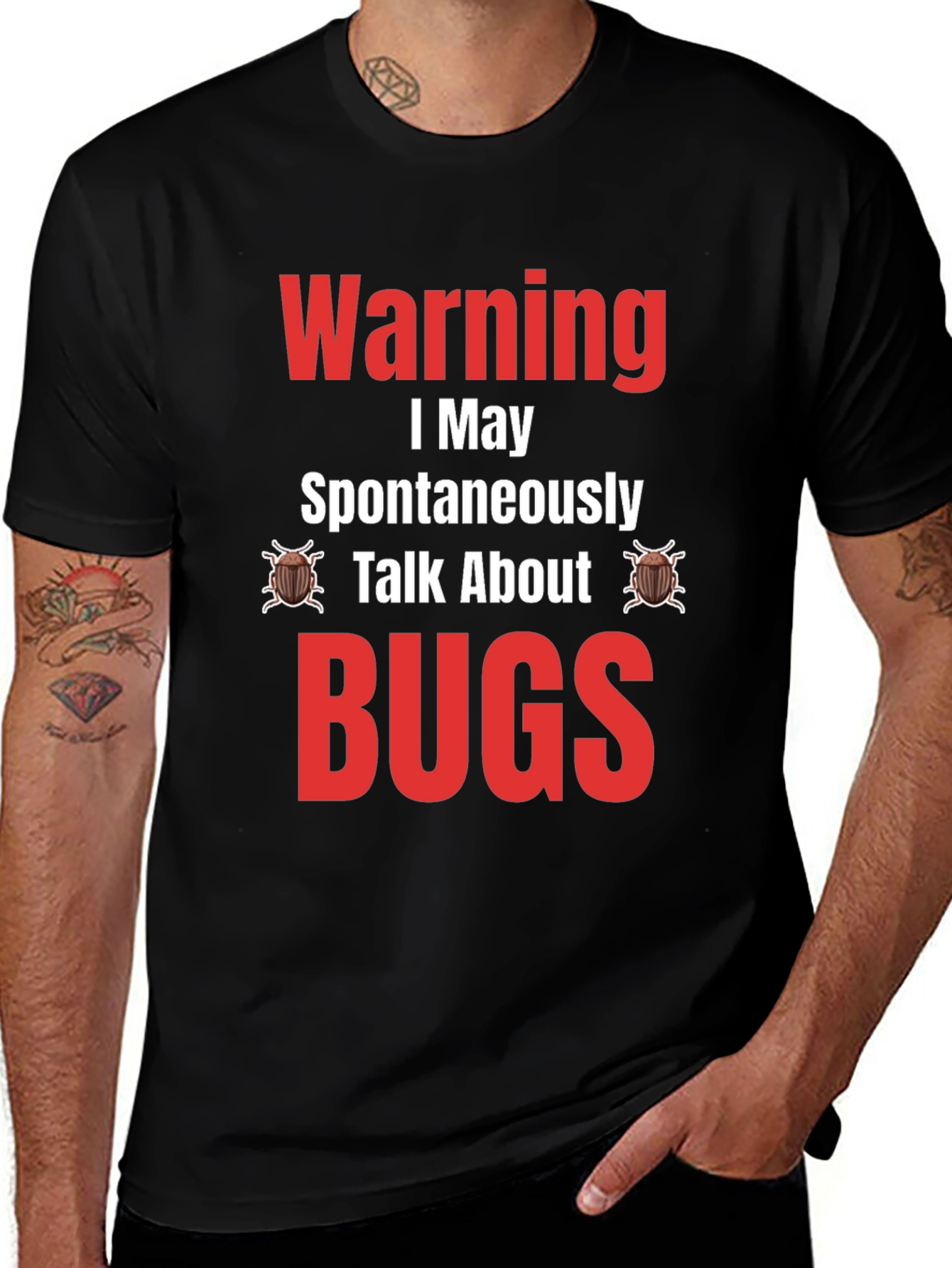 Camiseta Negra - Warning: Puedo Hablar de BUGS