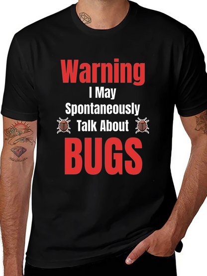 Camiseta Negra - Warning: Puedo Hablar de BUGS