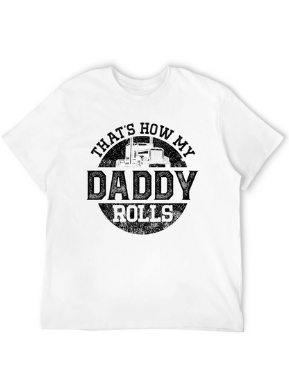 Camiseta Negra Así Rueda Papá Camionero