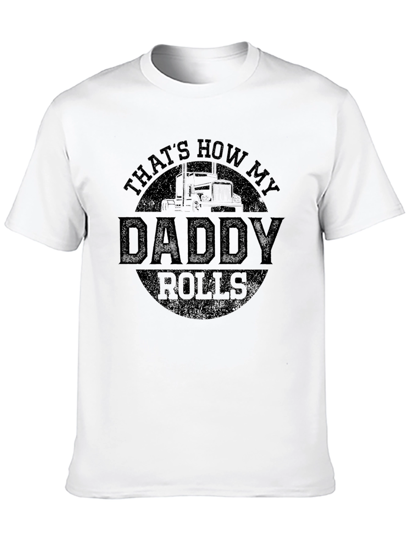 Camiseta Negra Así Rueda Papá Camionero