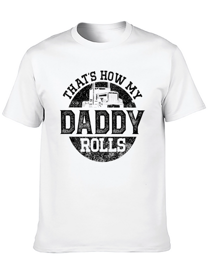 Camiseta Negra Así Rueda Papá Camionero