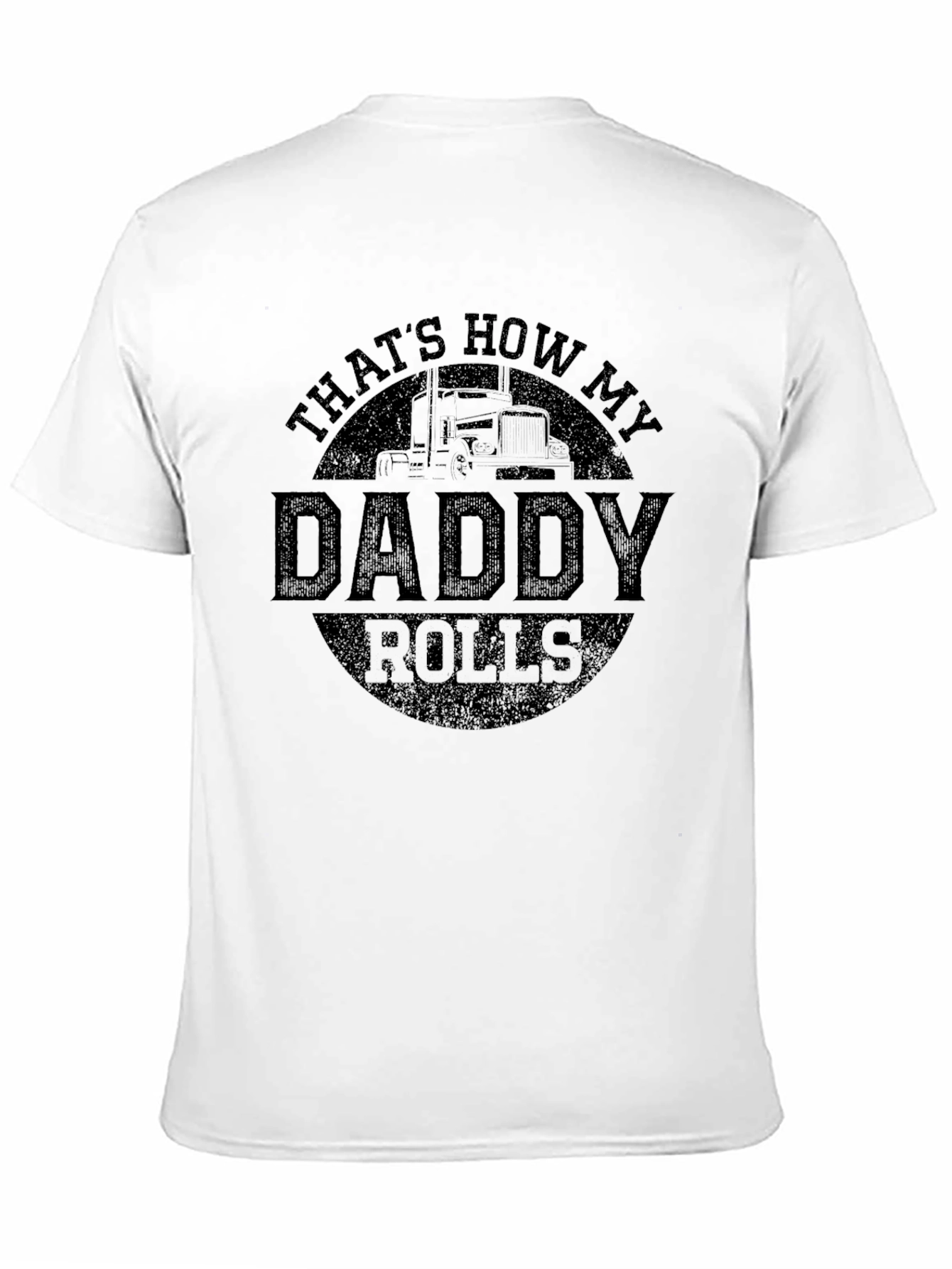 Camiseta Negra Así Rueda Papá Camionero