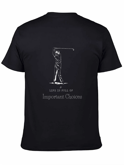 Camiseta Negra Hombre - Golf y Elección