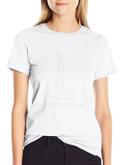 Camiseta Negra Hombre - Golf y Elección