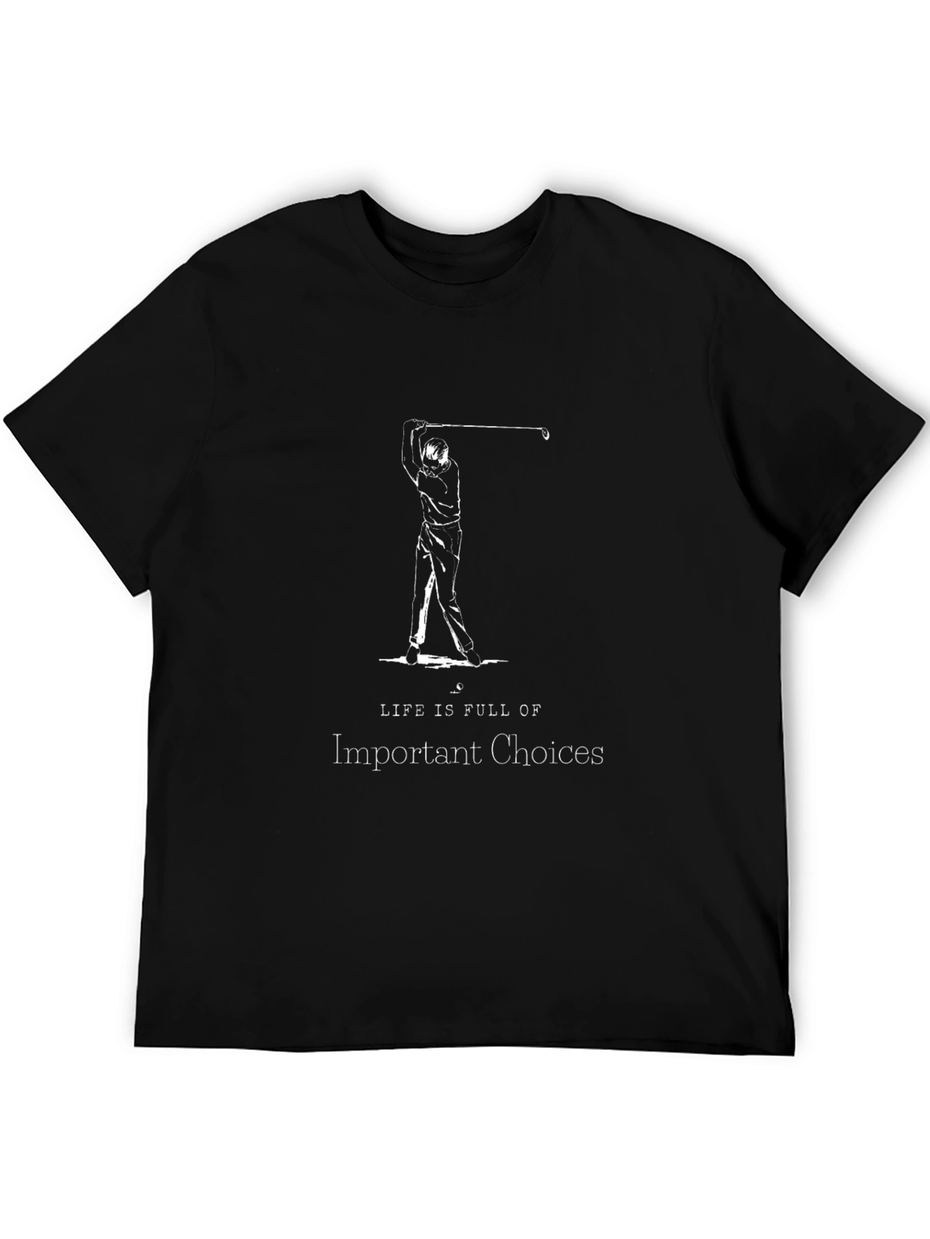 Camiseta Negra Hombre - Golf y Elección