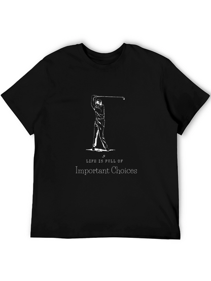 Camiseta Negra Hombre - Golf y Elección