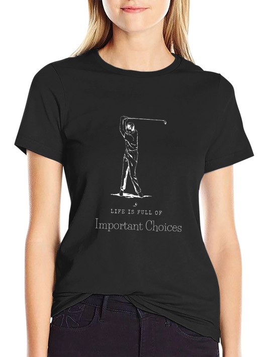 Camiseta Negra Hombre - Golf y Elección