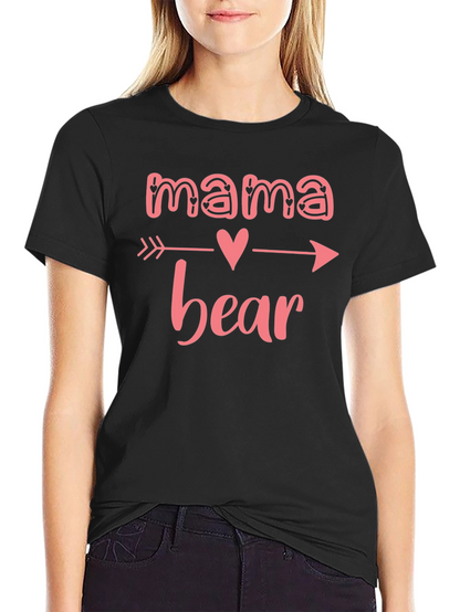 Camiseta Negra Mama Bear con Diseño de Flecha