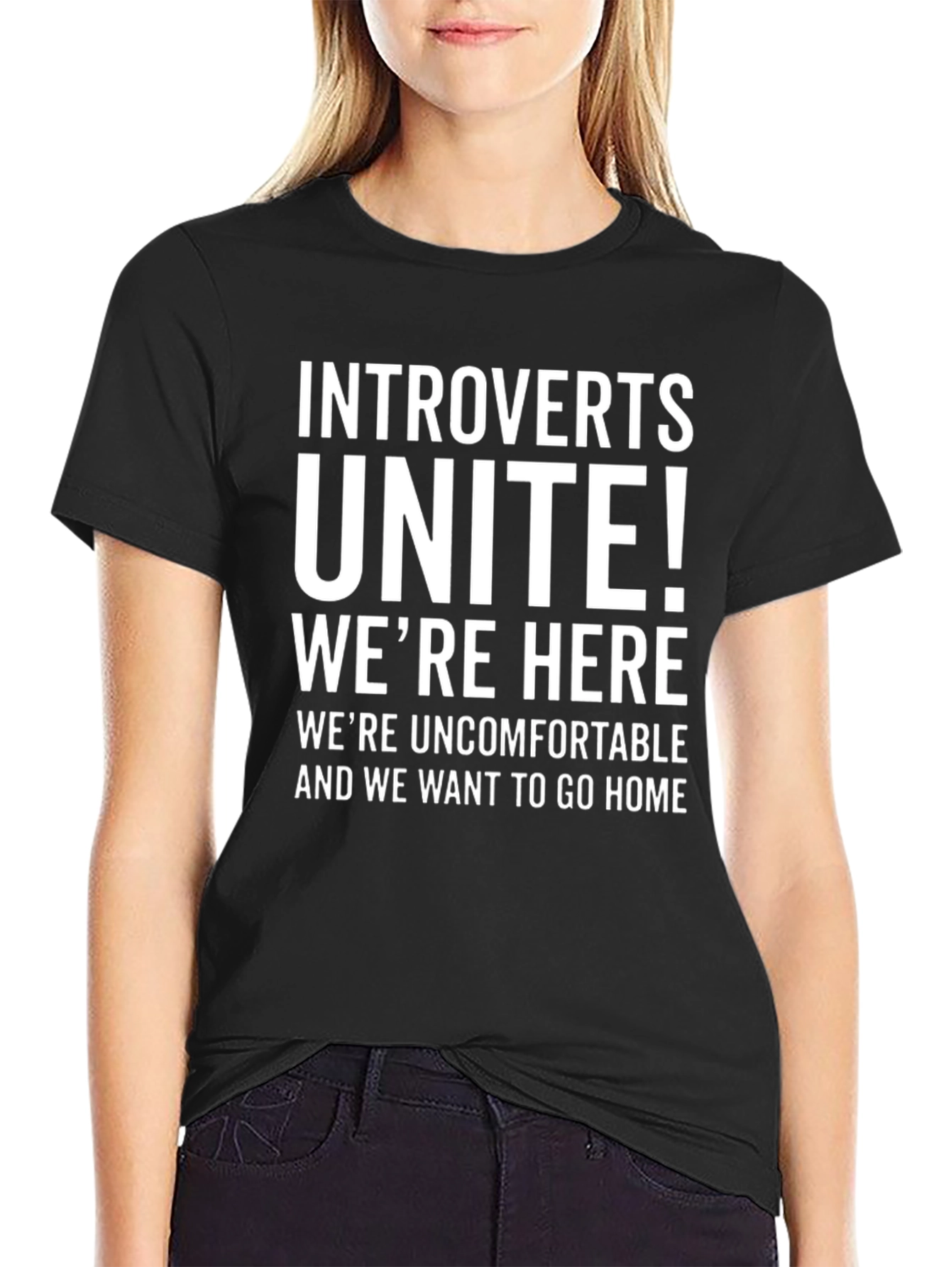 Camiseta Introvertidos ¡Unidos! Negra