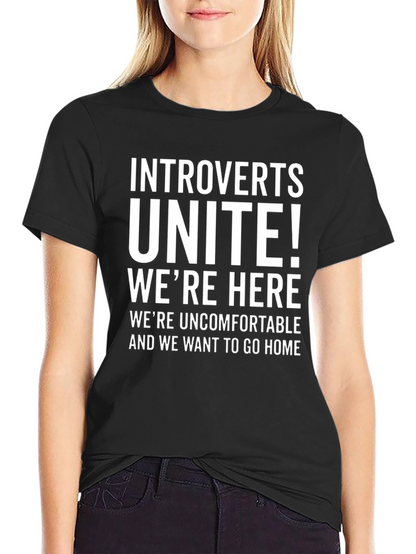 Camiseta Introvertidos ¡Unidos! Negra