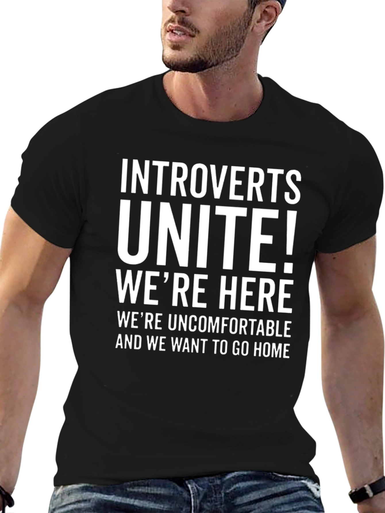 Camiseta Introvertidos ¡Unidos! Negra
