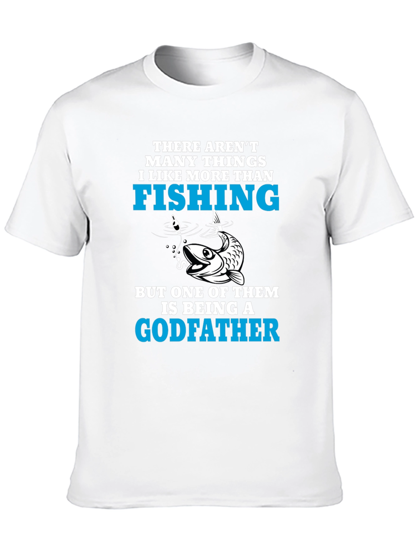 Camiseta Negra para Amantes de la Pesca y Padrinos