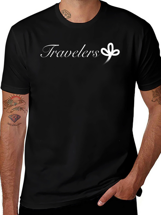 Camiseta Negra Travelers Diseño Exclusivo