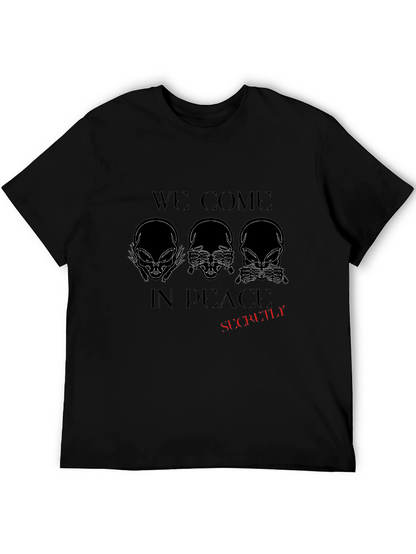 Camiseta Negra: Aliens en Paz... ¡Secretamente!