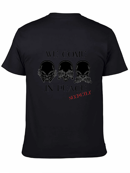 Camiseta Negra: Aliens en Paz... ¡Secretamente!