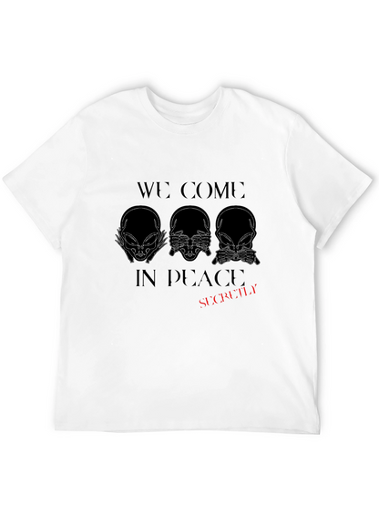 Camiseta Negra: Aliens en Paz... ¡Secretamente!