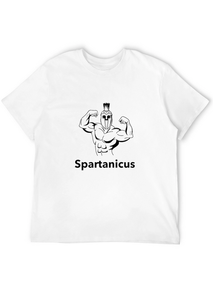 Camiseta Negra Hombre: Diseño Espartano Musculoso