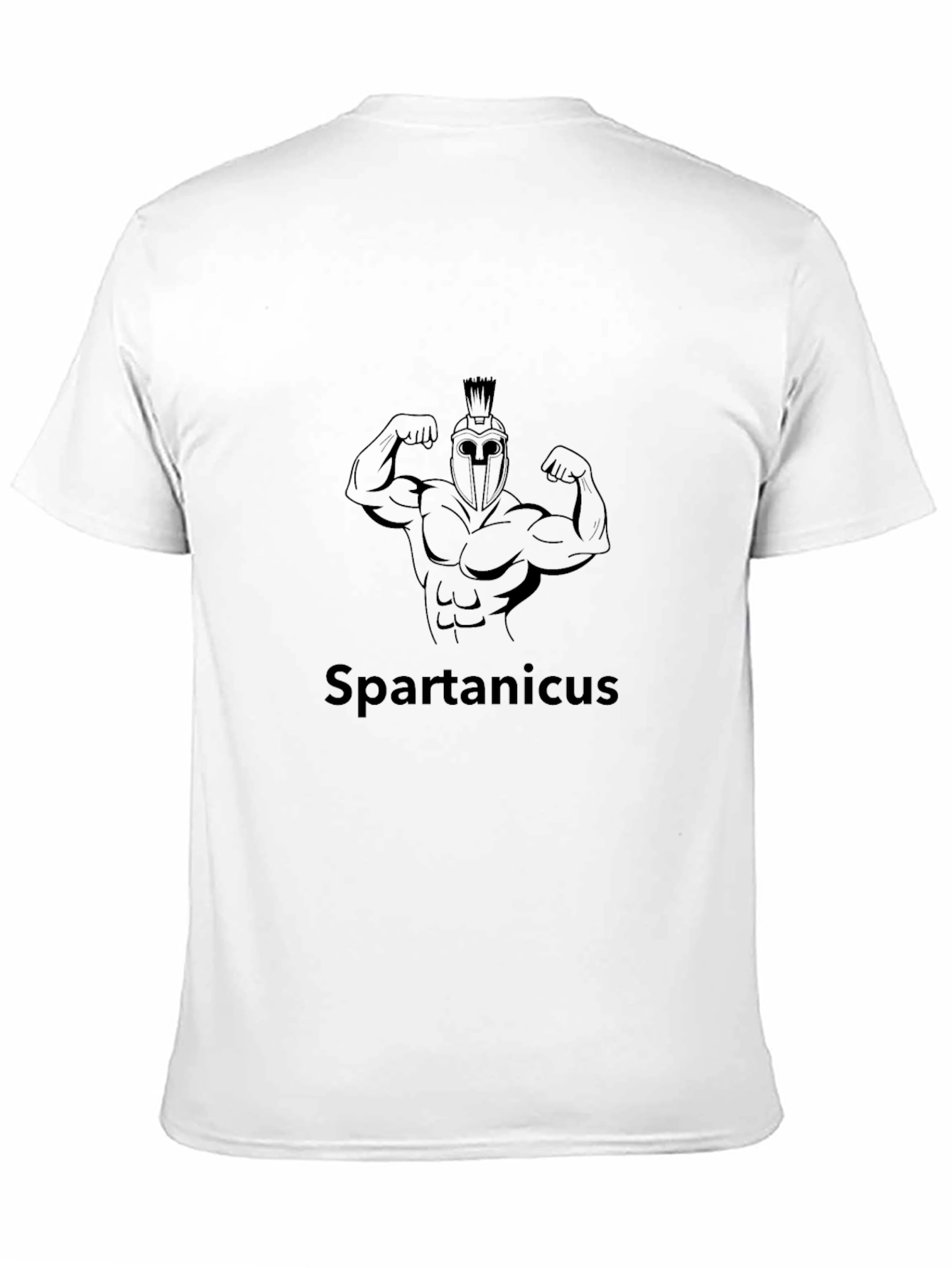 Camiseta Negra Hombre: Diseño Espartano Musculoso