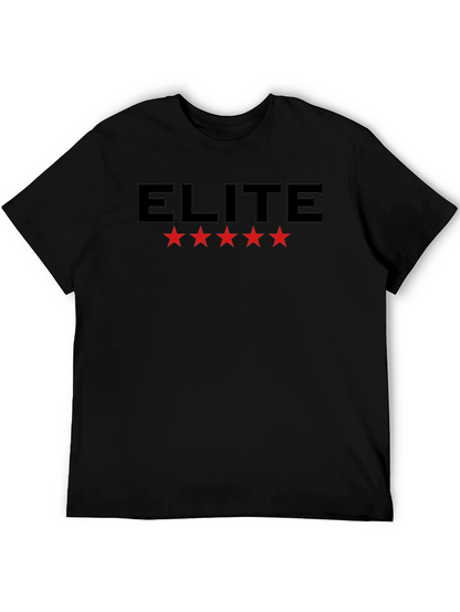 Camiseta Negra Elite con Estrellas Rojas