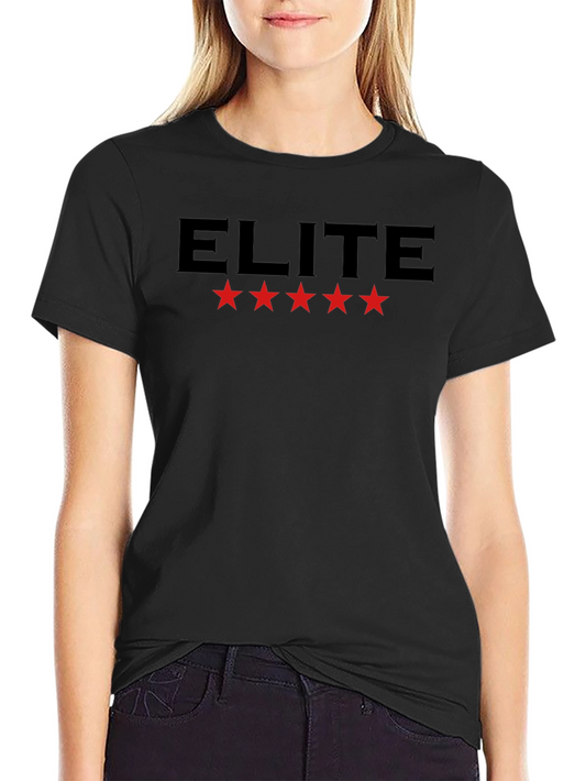 Camiseta Negra Elite con Estrellas Rojas