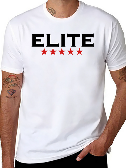 Camiseta Negra Elite con Estrellas Rojas