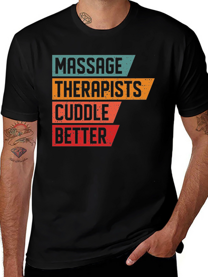 Camiseta Negra Masajistas Acarician Mejor