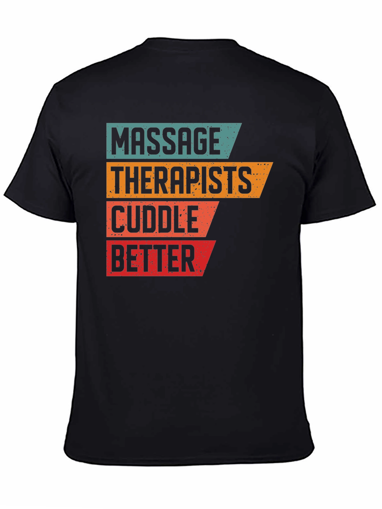 Camiseta Negra Masajistas Acarician Mejor