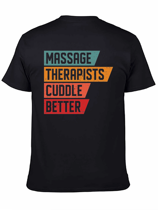 Camiseta Negra Masajistas Acarician Mejor