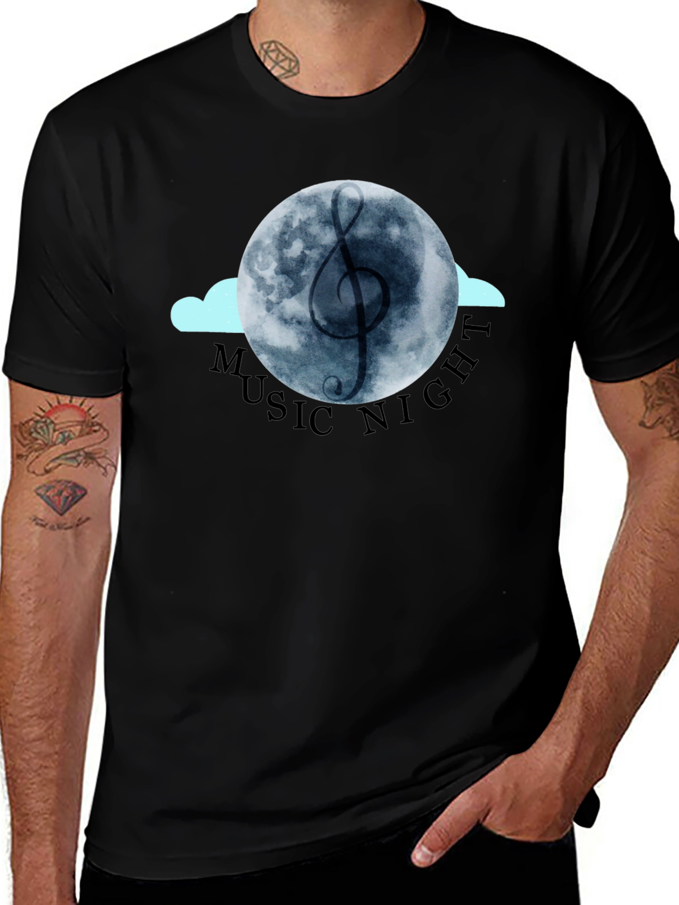 Camiseta Negra Noche de Música