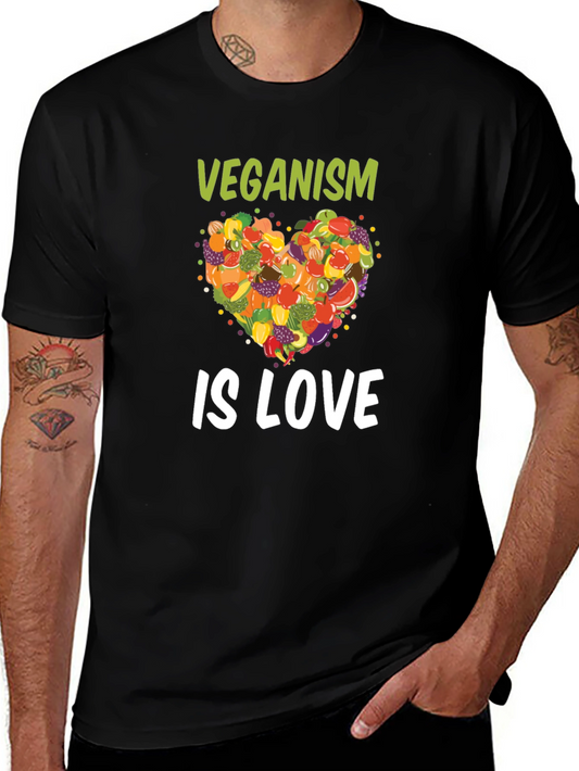 Camiseta Vegana Corazón Frutas - Veganismo es Amor