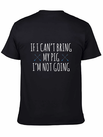 Camiseta Negra con Mensaje Divertido Mi Cerdo