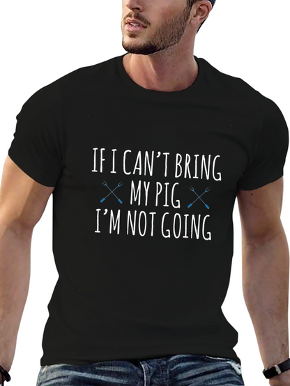 Camiseta Negra con Mensaje Divertido Mi Cerdo