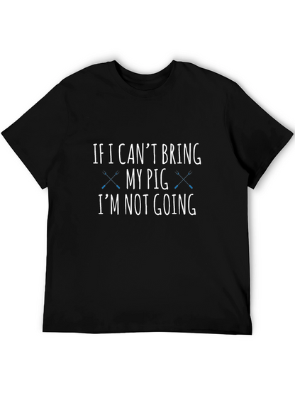 Camiseta Negra con Mensaje Divertido Mi Cerdo