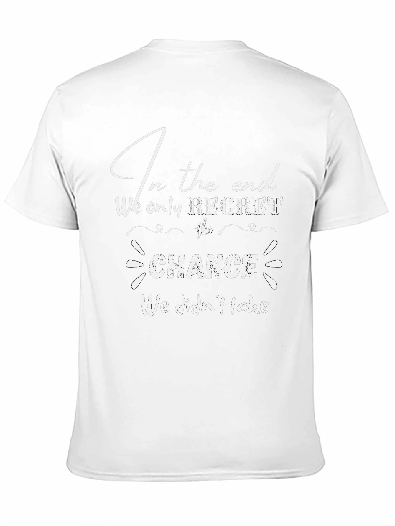 Camiseta Negra con Mensaje Motivacional Chance