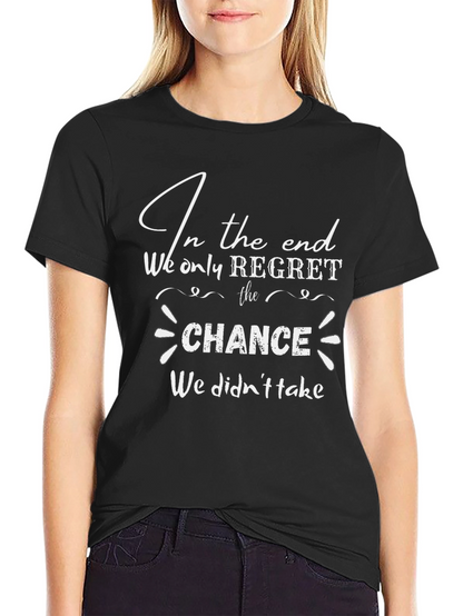 Camiseta Negra con Mensaje Motivacional Chance