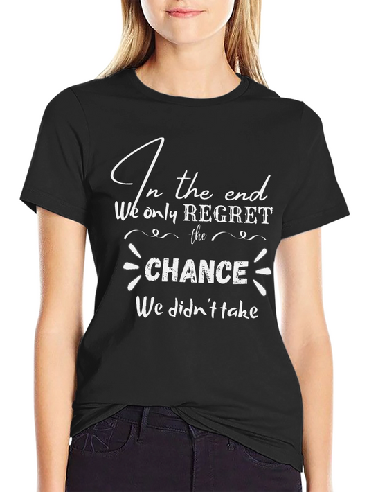 Camiseta Negra con Mensaje Motivacional Chance